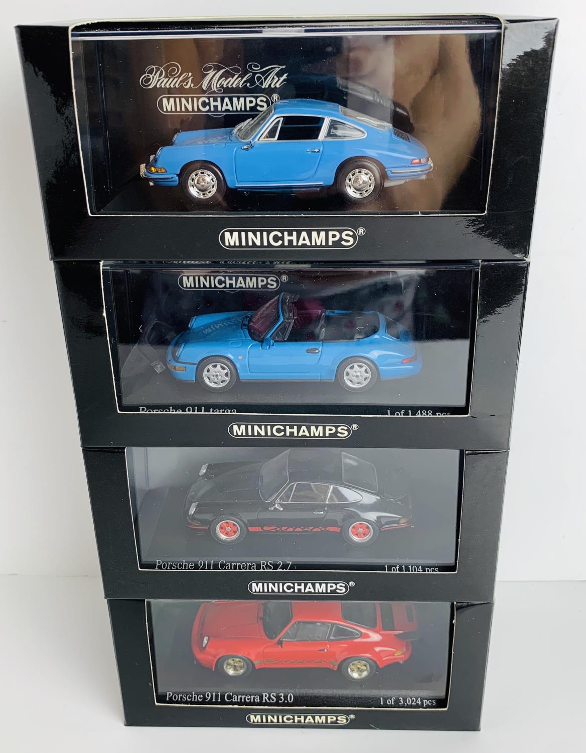 4x Minichamps 1:43 Scale Porsche 911 Models - All Boxed. P&P Group 3 (£25+VAT for the first lot