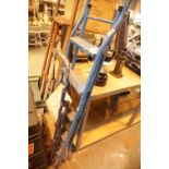 Two pairs of stepladders, one pair steel. This lot is not available for in-house P&P