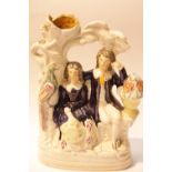 Victorian flat back of lovers with small damage to the top. P&P Group 2 (£18+VAT for the first lot