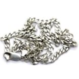 Silver flat neck chain, L: 46 cm, 15g. P&P Group 1 (£14+VAT for the first lot and £1+VAT for