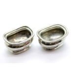 Pair of Elkington silver plate open salts lacking liners. P&P Group 1 (£14+VAT for the first lot and