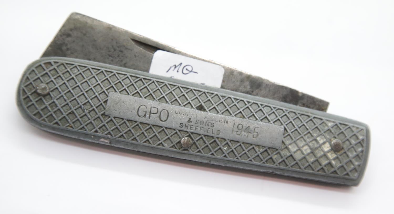 Vintage GPO folding knife dated 1945 by Joseph Allen and Sons. P&P Group 1 (£14+VAT for the first