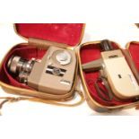 Cased vintage Crown and Chinon 8mm cine cameras. P&P Group 1 (£14+VAT for the first lot and £1+VAT