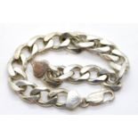 Silver curb bracelet, L: 18cm 31g. P&P Group 1 (£14+VAT for the first lot and £1+VAT for