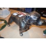 Cast iron dog figurine, H: 20 cm. P&P Group 2 (£18+VAT for the first lot and £3+VAT for subsequent