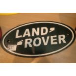 Cast iron Land Rover sign, L: 35 cm. P&P Group 2 (£18+VAT for the first lot and £3+VAT for