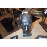 Cast iron Hitler head figurine, H: 20 cm. P&P Group 2 (£18+VAT for the first lot and £3+VAT for