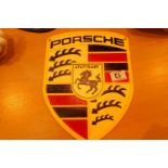 Cast iron Porsche wall sign, 21 x 30 cm. P&P Group 2 (£18+VAT for the first lot and £3+VAT for