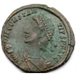 Roman Bronze AE3 - Constantius - Captor dragging slave - Alexandria mint. P&P Group 1 (£14+VAT for