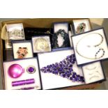 A large collection of boxed fashion jewellery, including necklaces, bangles, sets, mostly as new.