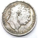 1816 - Silver Sixpence of Mad King George III. P&P Group 1 (£14+VAT for the first lot and £1+VAT for