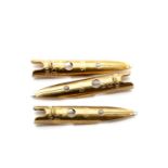 Three Parker 61 medium 14k gold nibs. 1.0g P&P group 1 (£14 for the first lot and £1 for