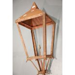 Replica Victorian lamp post lantern, H: 92 cm, W: 38 cm. This lot is not available for in-house P&P.