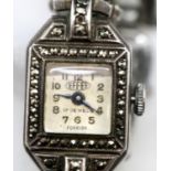 Ladies silver Effee wristwatch, D: 10 mm, 28g. P&P Group 1 (£14+VAT for the first lot and £1+VAT for