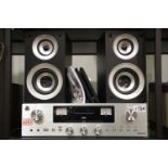 GPO PR200, stereo amplifier with CD/ MP3/ USB; Bluetooth; DAB/ FM radio; twin VU meters; pair of