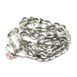 9ct white gold link neck chain, L: 44 cm, 4.9g. P&P Group 1 (£14+VAT for the first lot and £1+VAT