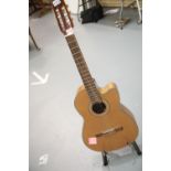 Vantage classical guitar model VC 20 CE. This lot is not available for in-house P&P.