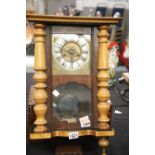Walnut cased Vienna wall clock. This lot is not available for in-house P&P.