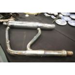 Harley Davidson exhaust, L: 75 cm approximately. This lot is not available for in-house P&P.