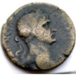 Roman Bronze AE2/3 -Trajan provincial coin with authority from Senate. P&P Group 1 (£14+VAT for