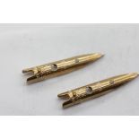 Two fine Parker 61 14k gold nibs. 0.7g P&P group 1 (£14 for the first lot and £1 for subsequent