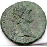 Roman Bronze AE2 As - Domitian - Flavian dynasty. P&P Group 1 (£14+VAT for the first lot and £1+