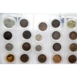 Box of mixed mostly UK coins including a reproduction 1937 sovereign. P&P Group 1 (£14+VAT for the