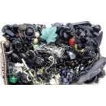 Box of mixed black beads including jet. P&P Group 1 (£14+VAT for the first lot and £1+VAT for