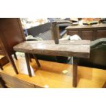 Antique 19thC cobblers bench. This lot is not available for in-house P&P.