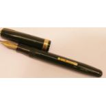 14ct gold nib lever fill waterman fountain pen. Condition report: Lever fill arm is snapped/seized