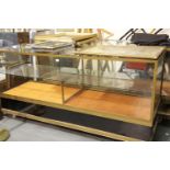 Pair of substantial Mid Centuy haberdashers or retailers display cabinet, fully glazed with