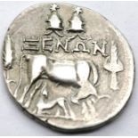 Greek Silver Drachm of Calf suckling - ILLYRIA DYRRHACHIUM. P&P Group 1 (£14+VAT for the first lot