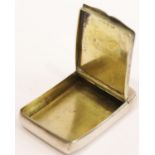 Antique Swedish solid silver snuff box by Emanuel Forssman c1868, 51g. P&P Group 1 (£14+VAT for