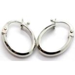 Pair of 9ct white gold earrings, 0.8g. P&P Group 1 (£14+VAT for the first lot and £1+VAT for