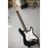 Squier Stratocaster electric guitar by Fender, Serial CY01071422. This lot is not available for in-