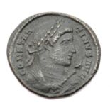 Roman AE3 Constantius Augustus with Altar reverse ; Globe offering. P&P Group 1 (£14+VAT for the