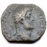Roman Bronze of Marcus Aurelius AE1/2 - Clipped. P&P Group 1 (£14+VAT for the first lot and £1+VAT