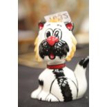 Lorna Bailey cat, Ethan, H: 14 cm. P&P Group 2 (£18+VAT for the first lot and £3+VAT for