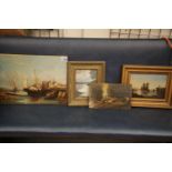 Four antique oil paintings, some on canvas, others on board. All signed and some dated, various