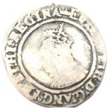 Silver Hammered Sixpence of Elizabeth Tudor - 1569 ; Crown mm. P&P Group 1 (£14+VAT for the first