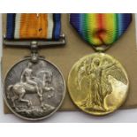 Two WWI medals attributed to PTE WF Pearce Royal Warwick. P&P Group 1 (£14+VAT for the first lot and