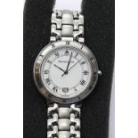 Gents Maurice Lacroix mid size wristwatch with white dial on stainless steel strap, recently