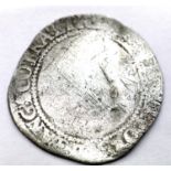 Silver Hammered Sixpence of Elizabeth Tudor - Rarer Irish issue with Harp. P&P Group 1 (£14+VAT