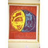 Pablo Picasso 1881-1973 Toros Vallauris original lithograph in colours on thick wove paper, framed