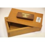 WWII type German handmade memento box with 1939 dated spange. P&P Group 2 (£18+VAT for the first lot