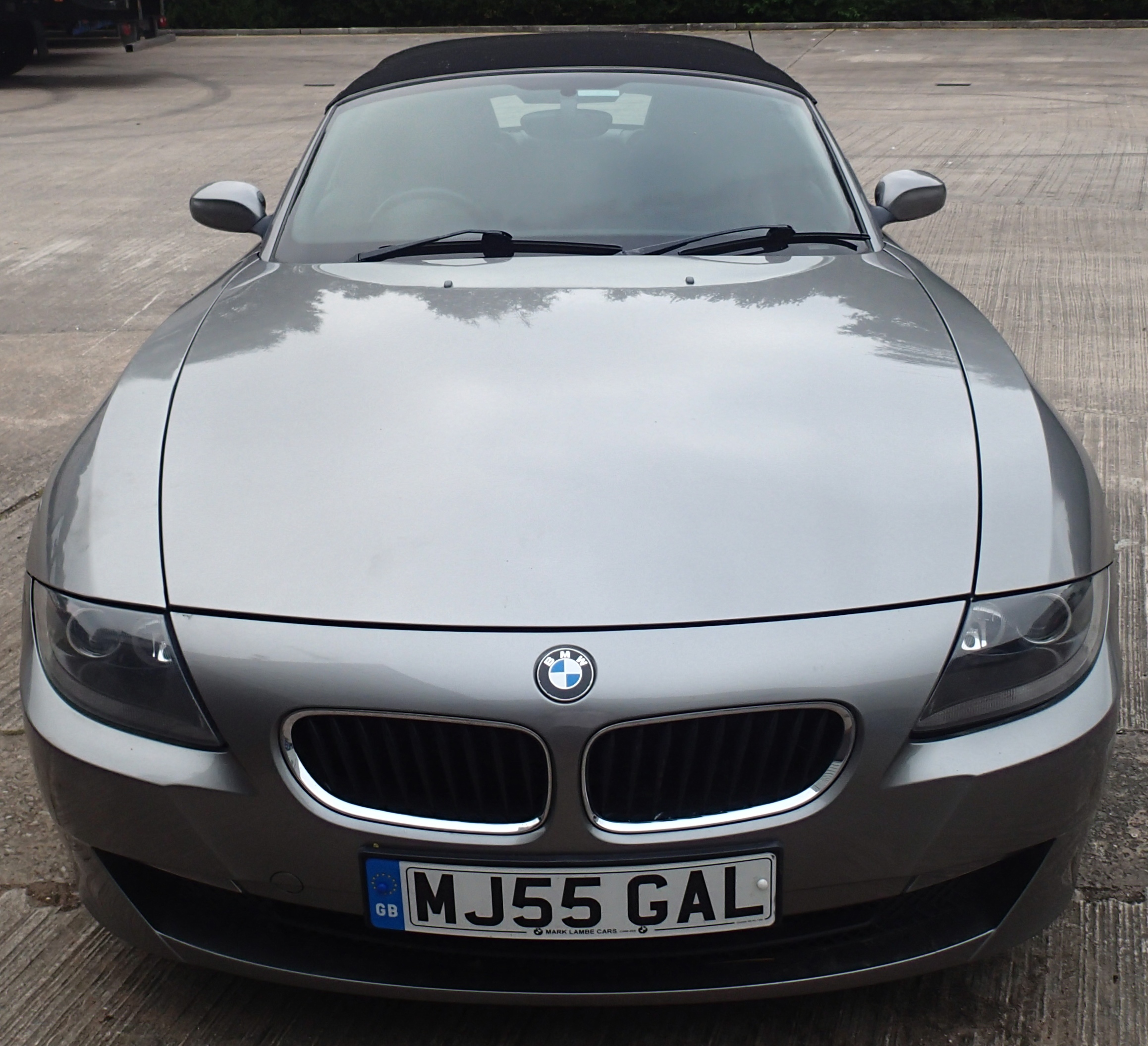 2005 BMW Z4 2.0 petrol convertible in grey, black leather interior. Registration MJ55 GAL. MOT until - Image 4 of 4