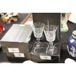 Four boxed sets of Stuart Crystal drinking glasses. P&P Group 3 (£25+VAT for the first lot and £5+