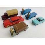 6x Dinky Toys Diecast Models - Including: 3x B.E.V. Trucks, Austin A30, Hudson Hornet, 30S