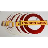 41x London Buses Original Issue Roundel Bus Decals. P&P Group 1 (£14+VAT for the first lot and £1+