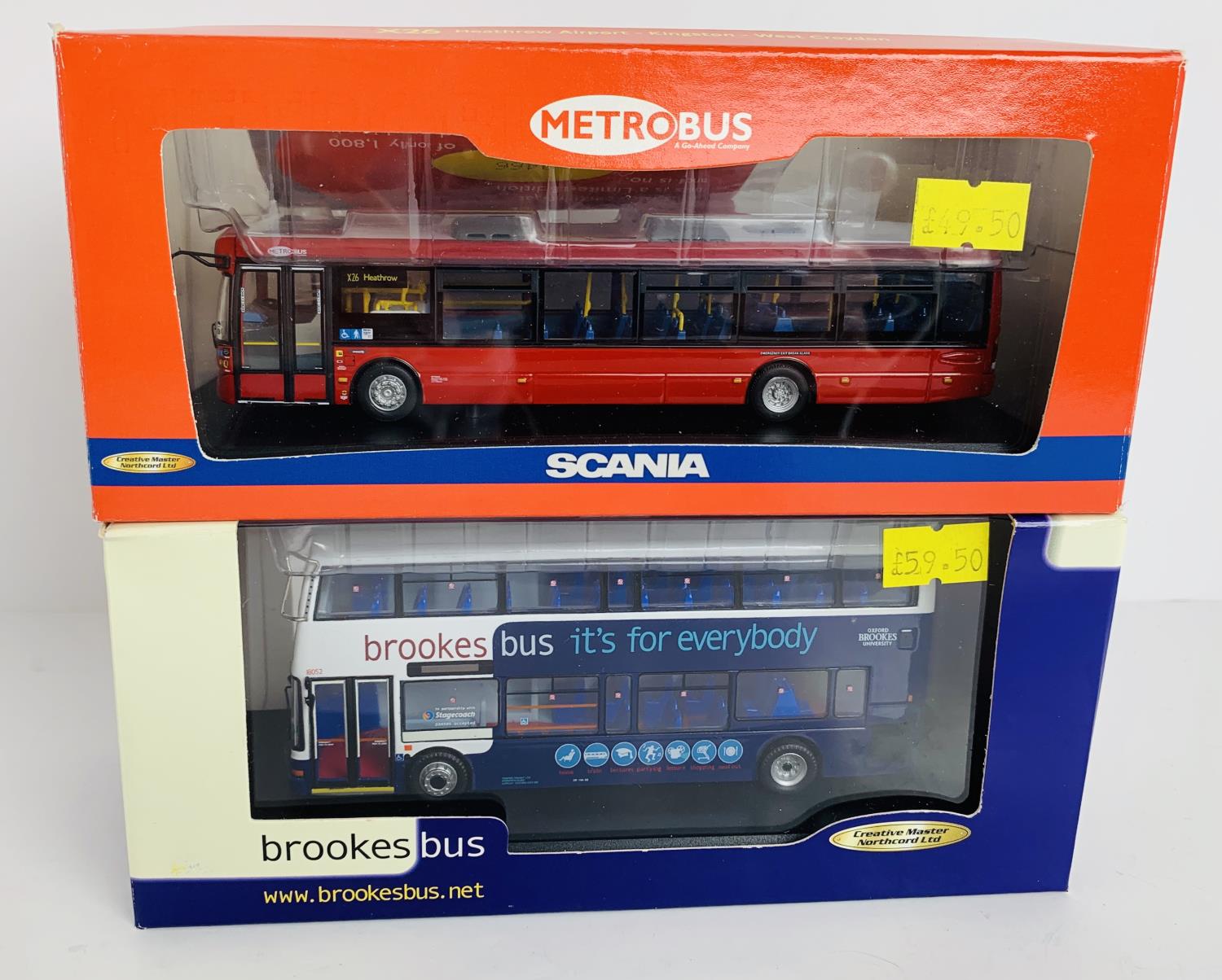 2x Creative Master / Northcord 1:76 Scale Diecast Buses - To Include: UKBUS 7005, UKBUS 2012 -